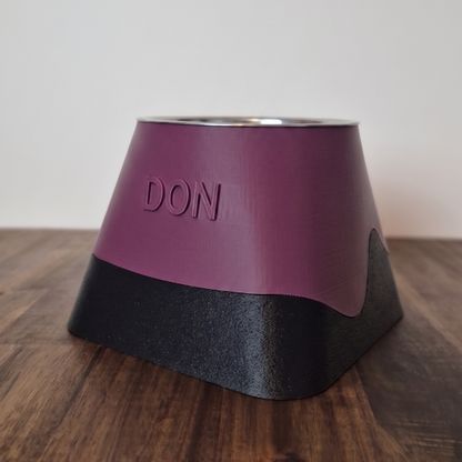 Custom Name Raised Pet Bowl - Square Round